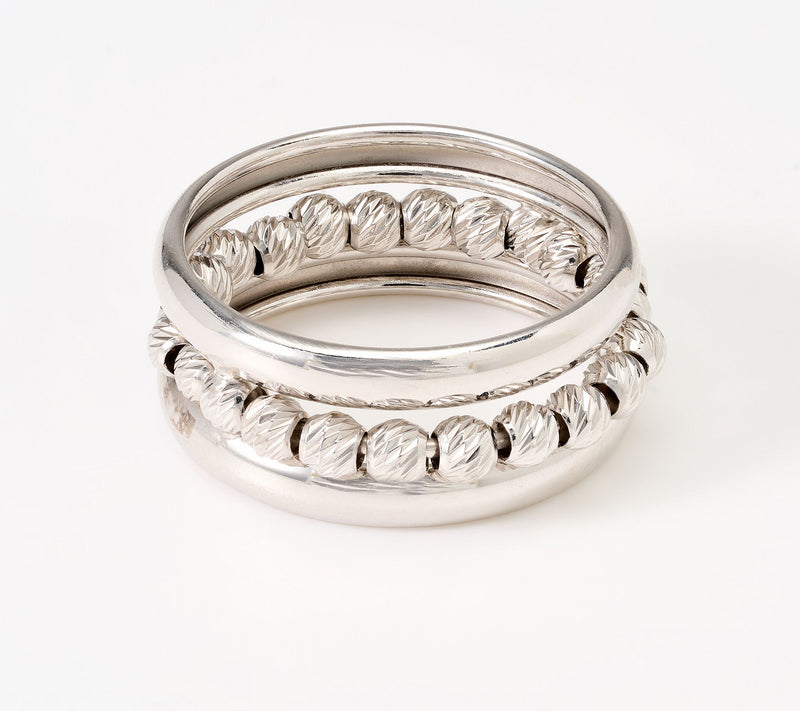 David Markstein Bronze Handcrafted Luxe D/C Bead Ring — View 14