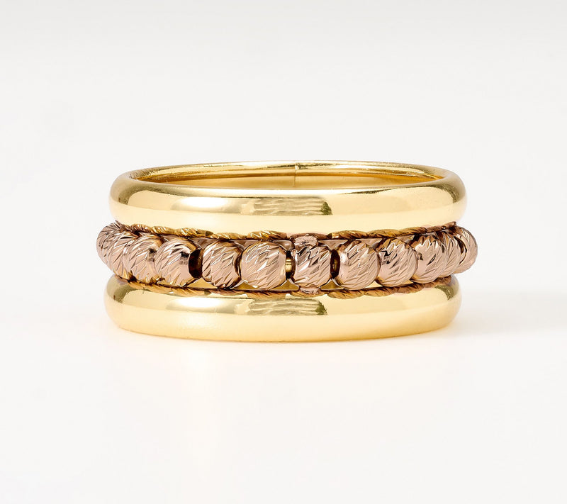 David Markstein Bronze Handcrafted Luxe D/C Bead Ring — View 3