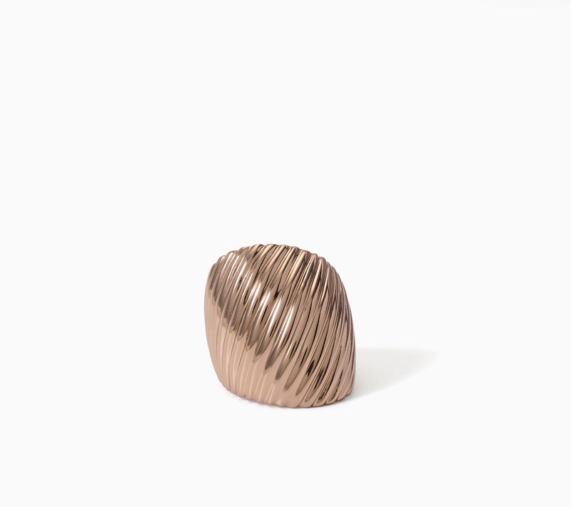 David Markstein Bronze Upscale Bold Ribbed Band Ring — Main view