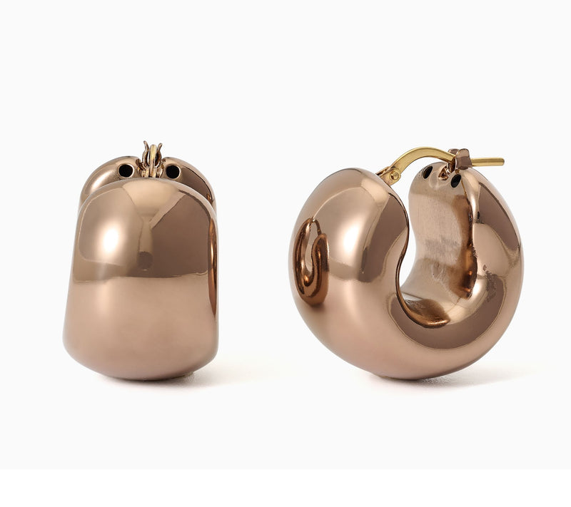 David Markstein Bronze "The Everyday" Bold Hoops — View 5