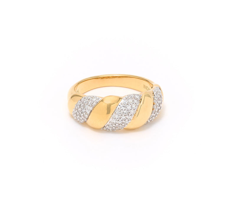 Affinity Diamonds .40 cttw Croissant Detail Ring, Sterling Silver — Main view