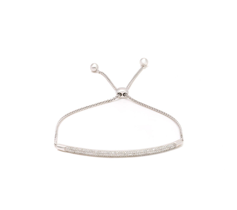 Affinity Diamonds 0.50 cttw Pave Bolo Bracelet, Sterling — View 6