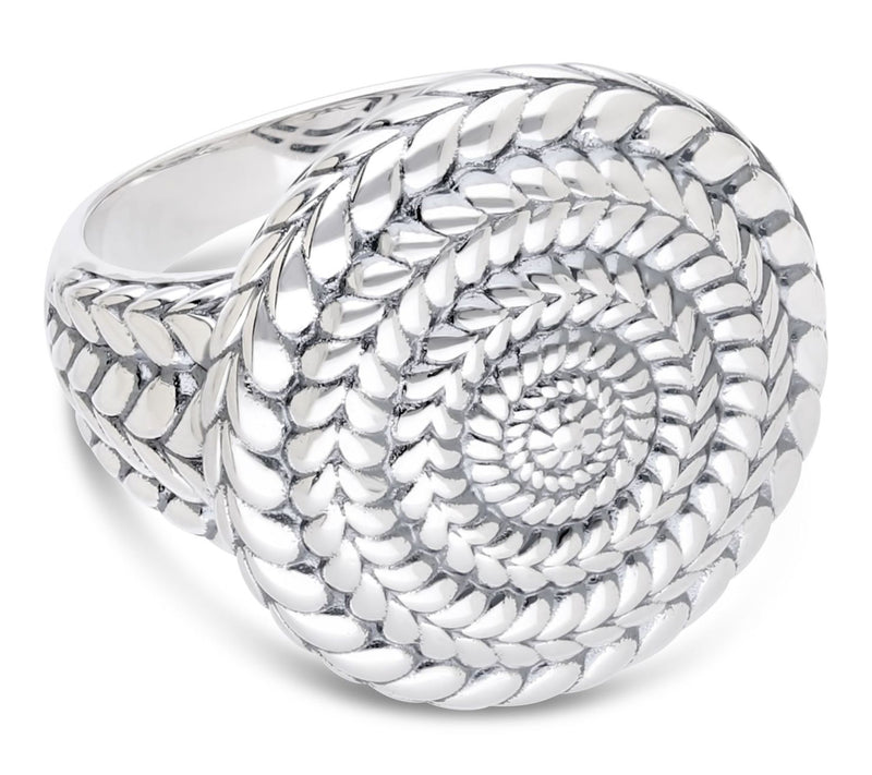 Tiffany Kay Studio Sterling Herringbone Bullseye Cocktail Ring — Main view