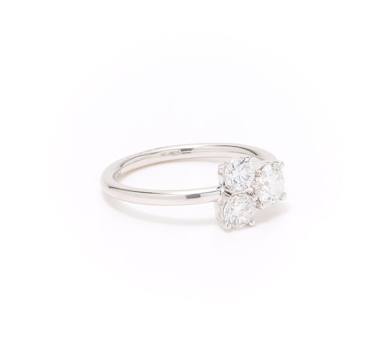 Affinity Diamonds 0.60 cttw 3 Stone Ring, 14k Gold — View 7