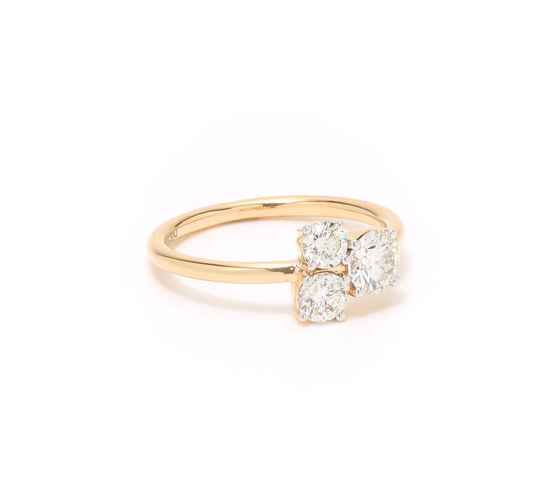 Affinity Diamonds 0.60 cttw 3 Stone Ring, 14k Gold — Main view