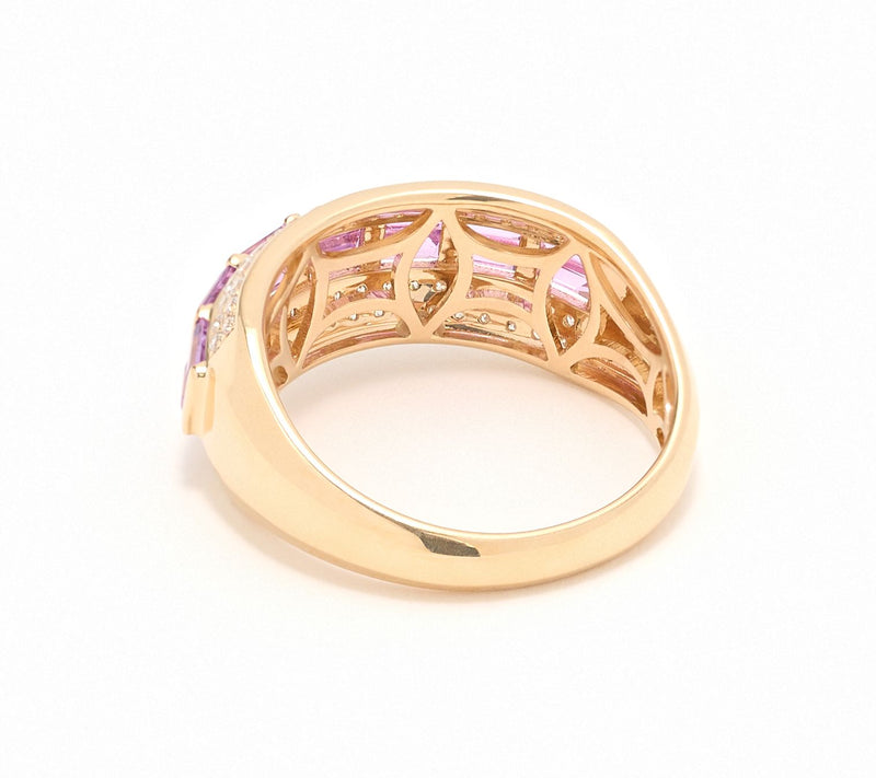 Color by Jeff Moseley Pink Sapphire & Diamond Ring, 14K Gold — View 2
