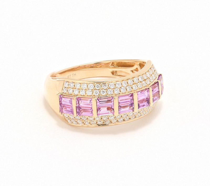 Color by Jeff Moseley Pink Sapphire & Diamond Ring, 14K Gold — Main view