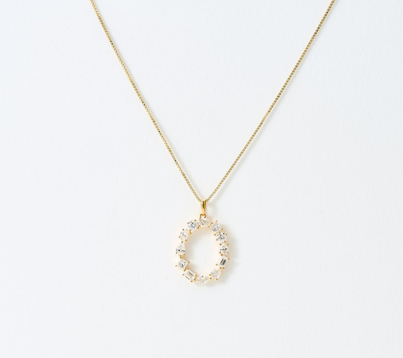 Fire Light Lab Grown Diamonds 1.00 cttw Fancy Shape Initial Necklace Yellow — View 46