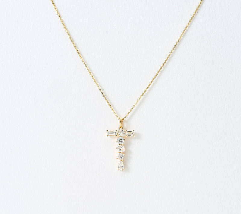 Fire Light Lab Grown Diamonds 1.00 cttw Fancy Shape Initial Necklace Yellow — View 51