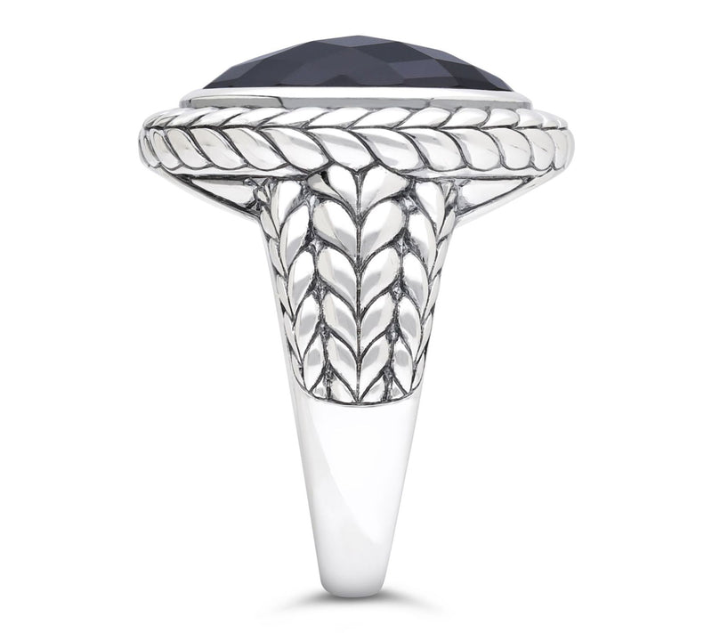 Tiffany Kay Studio Sterling Onyx Herringbone Cocktail Ring — View 3