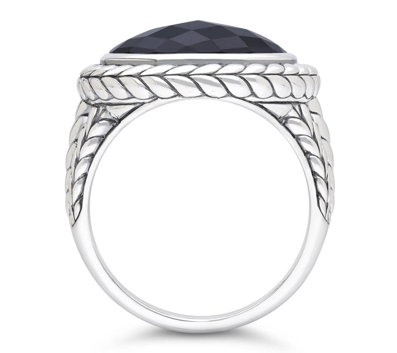 Tiffany Kay Studio Sterling Onyx Herringbone Cocktail Ring — View 2