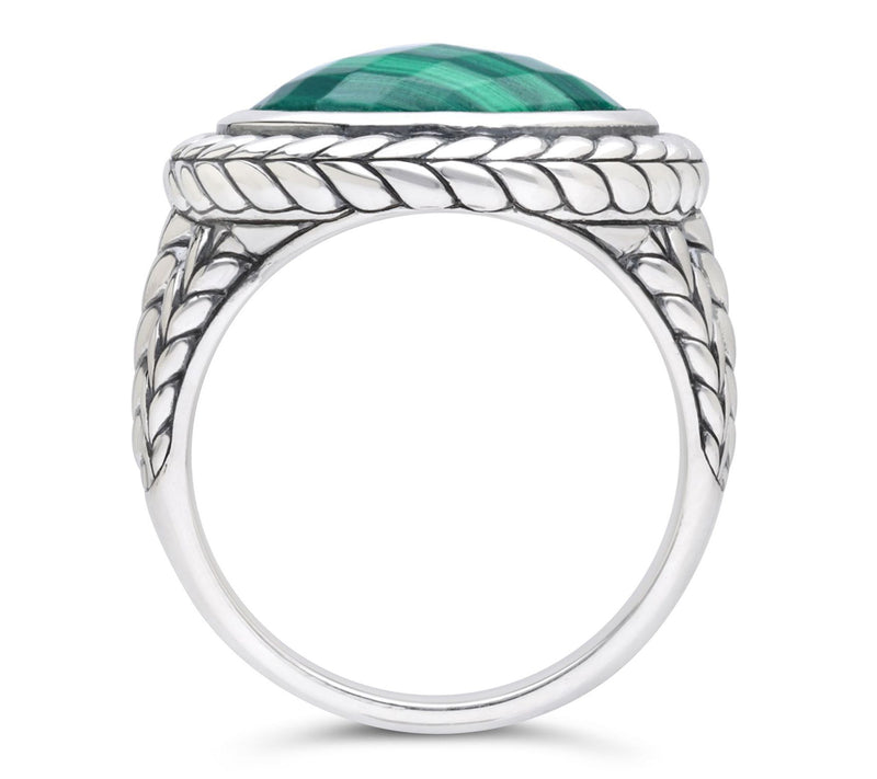 Tiffany Kay Studio Sterling Malachite Herringbone Ring — View 2