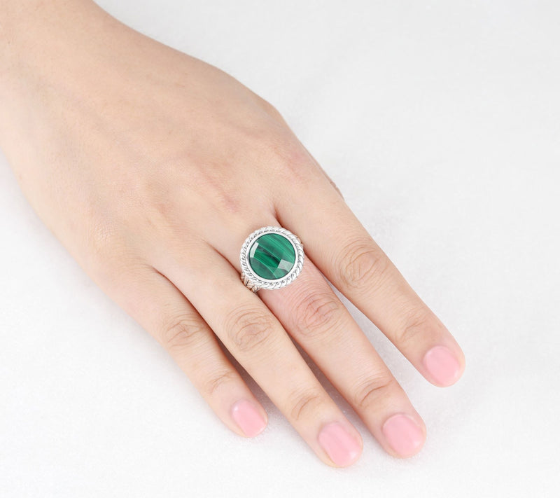 Tiffany Kay Studio Sterling Malachite Herringbone Ring — View 4