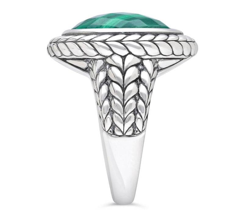 Tiffany Kay Studio Sterling Malachite Herringbone Ring — View 3