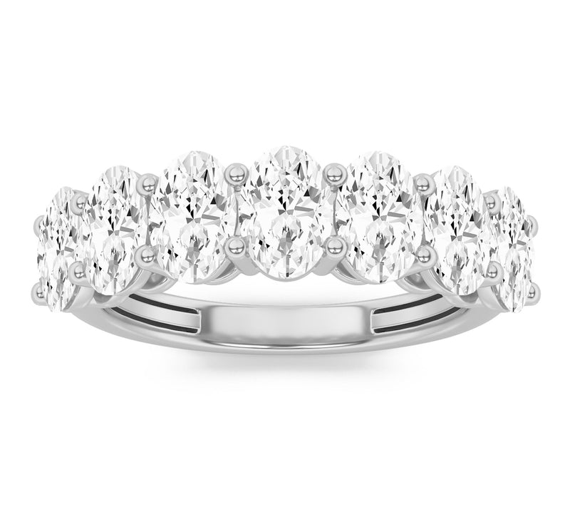 Fire Light 2.00 cttw Lab Grown Diamond 7-Ston e Band Ring, 14 — View 5