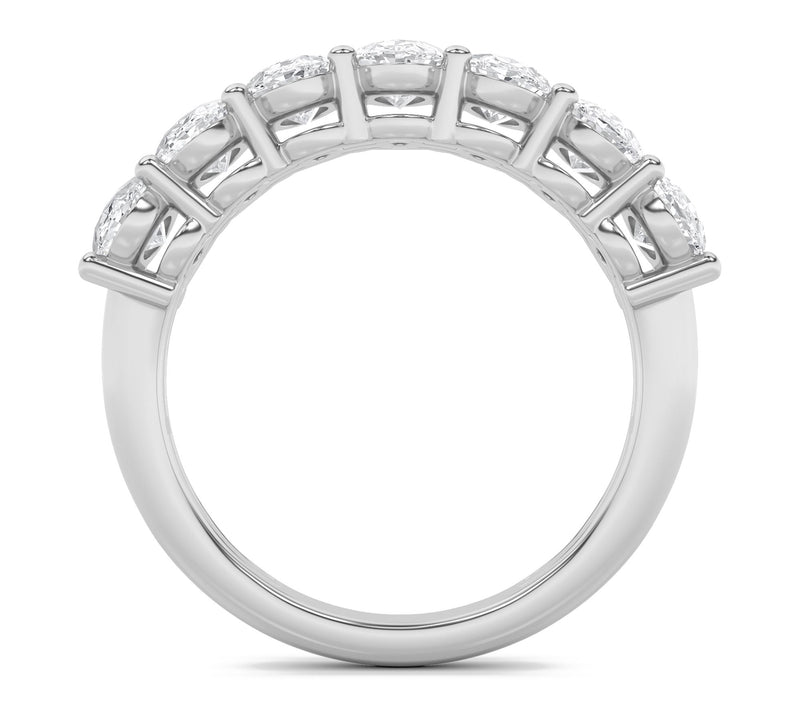 Fire Light 2.00 cttw Lab Grown Diamond 7-Ston e Band Ring, 14 — View 3