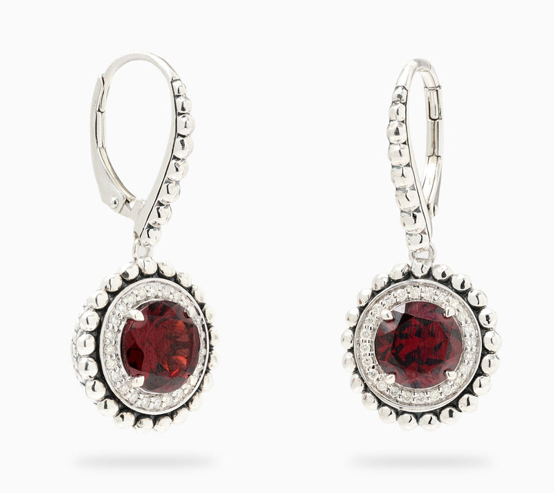 JAI Sterling Silver Gemstone & Diamond Shimmer Bead Earrings — View 5