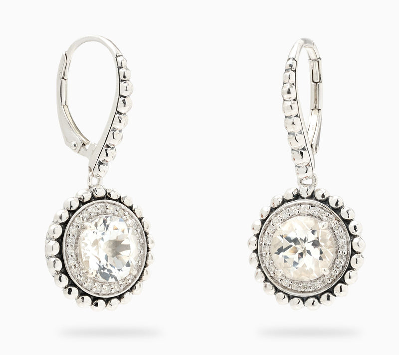 JAI Sterling Silver Gemstone & Diamond Shimmer Bead Earrings — View 11
