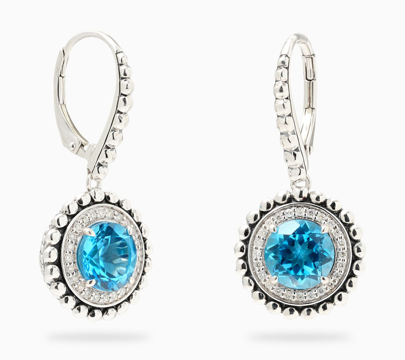 JAI Sterling Silver Gemstone & Diamond Shimmer Bead Earrings — View 9