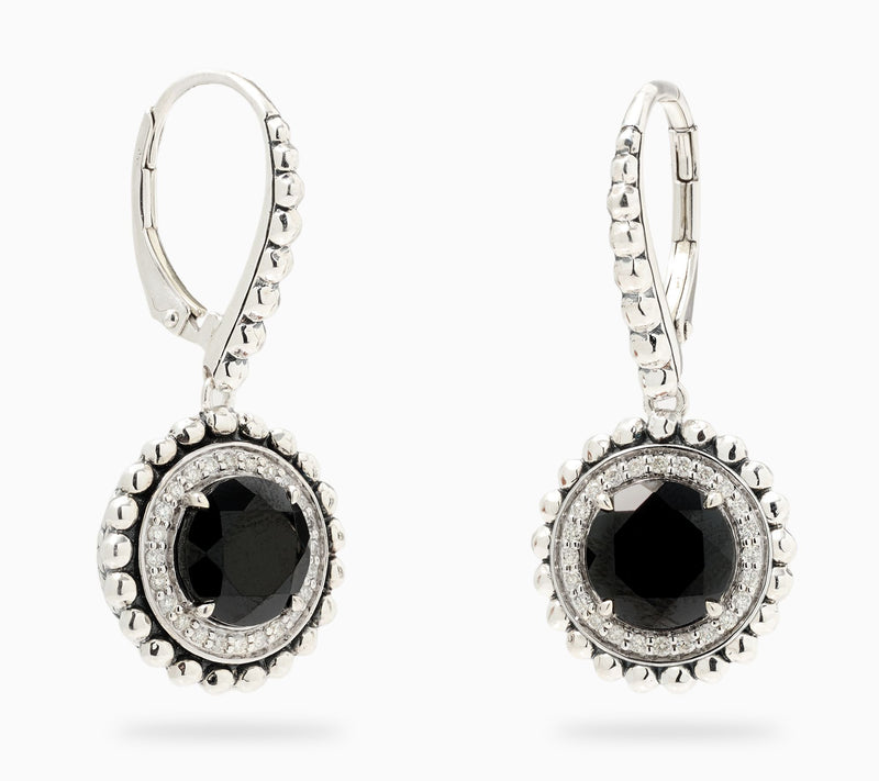 JAI Sterling Silver Gemstone & Diamond Shimmer Bead Earrings — View 3