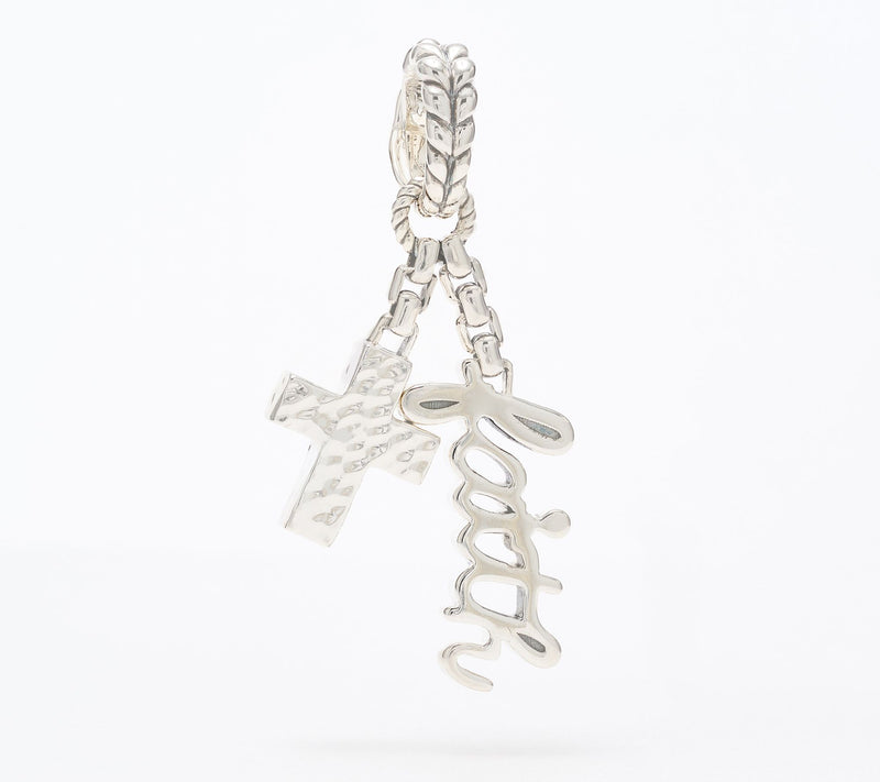 JAI Sterling Silver Symbols of Love Charm Script Enhancer, 4.4g — Main view