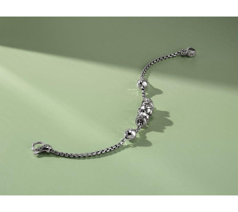 JAI Sterling Silver Symbols of Love Love More Bracelet, 15.3g — View 3