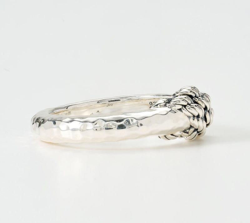 JAI Ireland Sterling Silver Cara Rope Station Ring — View 4