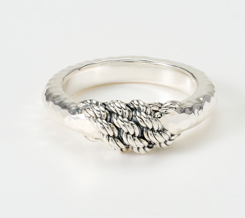 JAI Ireland Sterling Silver Cara Rope Station Ring — Main view