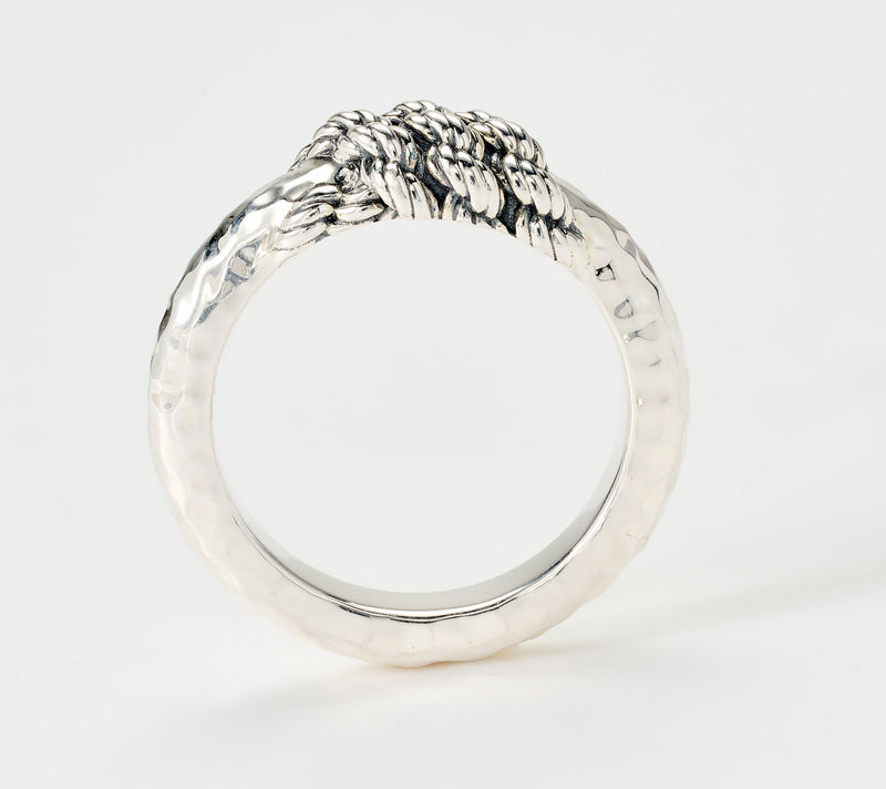 JAI Ireland Sterling Silver Cara Rope Station Ring — View 2