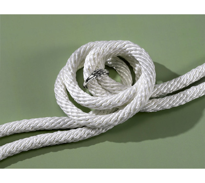 JAI Ireland Sterling Silver Cara Rope Station Ring — View 5