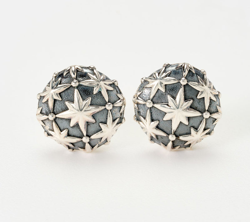 JAI Sterling Silver Symbols of Love Textured Stud Earrings — Main view