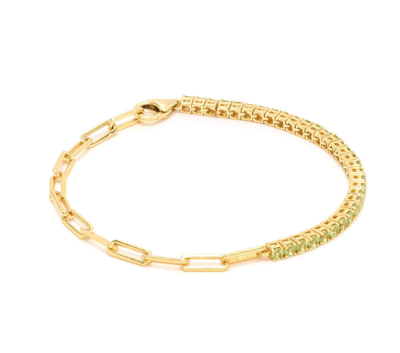 Affinity Gems Half and Half Paper Clip Gem Bracelet — View 8