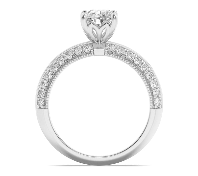 Fire Light 1.75 cttw Lab Grown Diamond CushionCut Ring, 14K — View 2