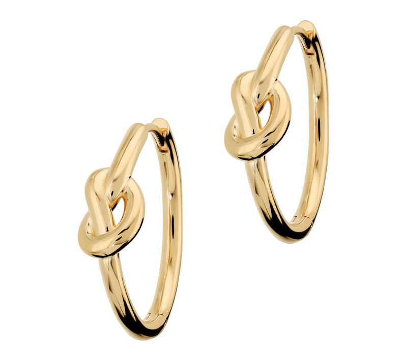 David Markstein Bronze Knot Huggies Hoop Earrings — Main view