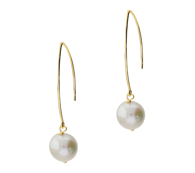 Honora 18K Gold Plated Cultured Pearl Wire DropEarrings — Main view