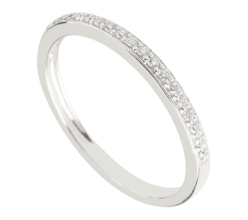 Diamonique Special Occasion Band Ring, SterlingSilver — View 2