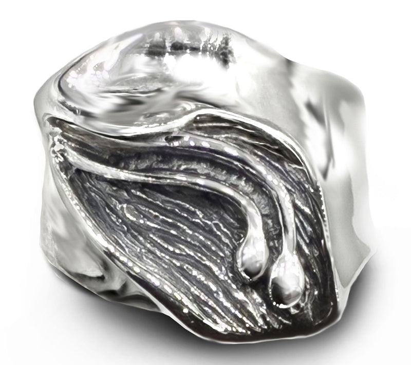 Hagit Sterling Silver Lily Over Water Ring — View 3