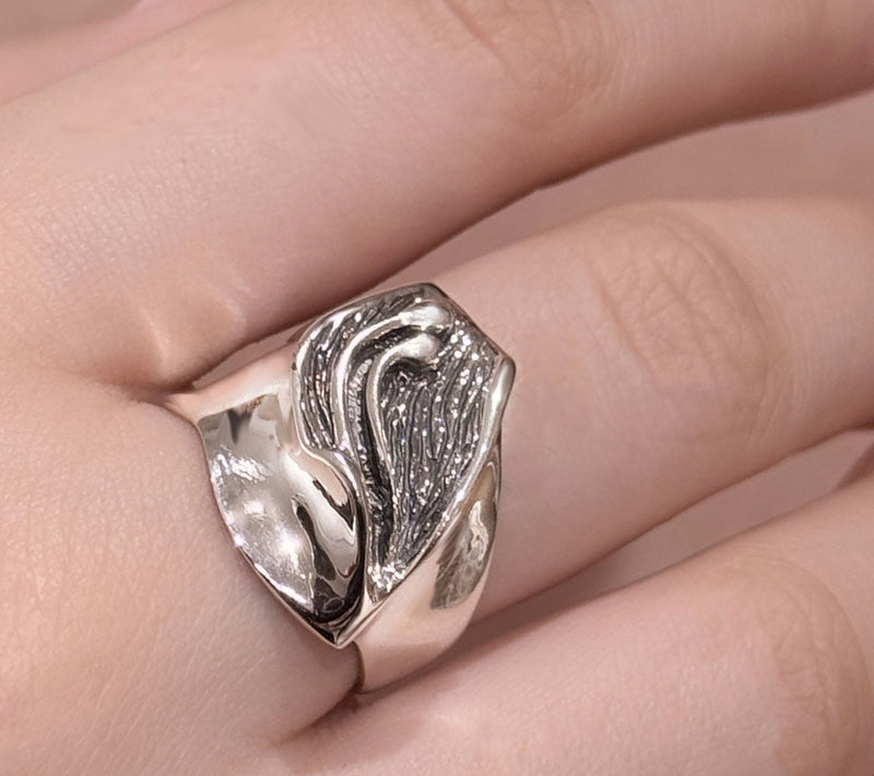 Hagit Sterling Silver Lily Over Water Ring — View 2