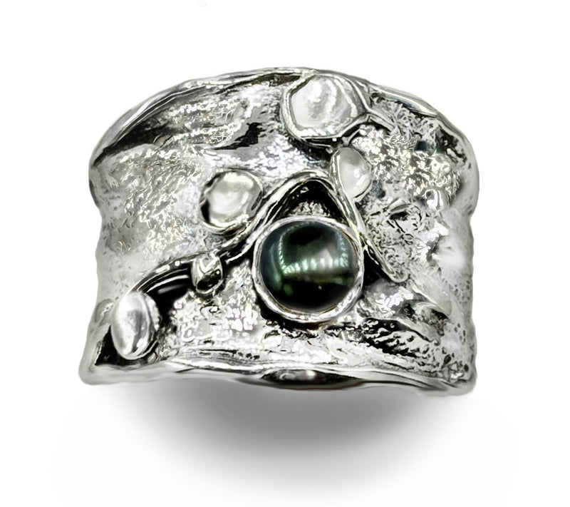 Hagit Sterling Silver Cultured Pearl Graceful 'Ivy' Ring — View 3
