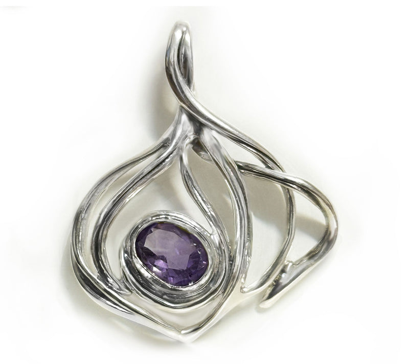Hagit Sterling Silver and Gemstone Harmony Pendant — View 8