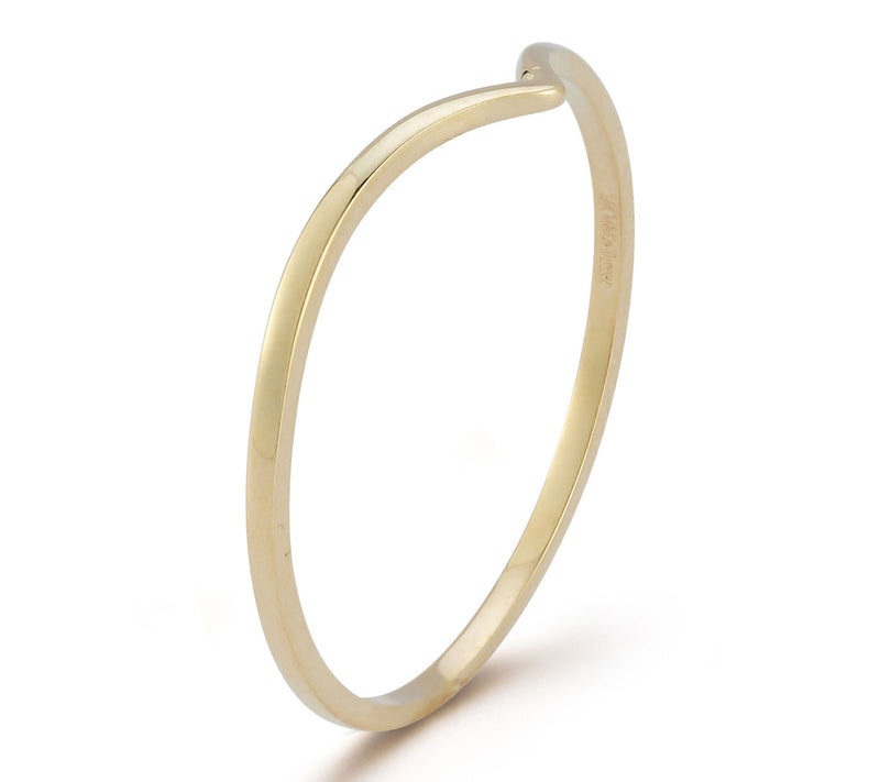 Luminosa Gold Thin Curve Band Ring, 14K — View 4