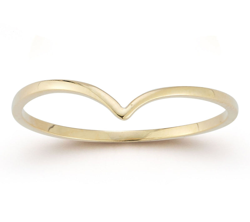 Luminosa Gold Thin Curve Band Ring, 14K — Main view