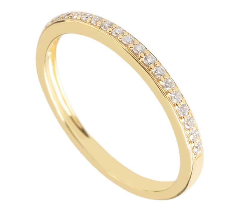 Diamonique Goldtone Special Occasion Band Ring,Sterling — View 2