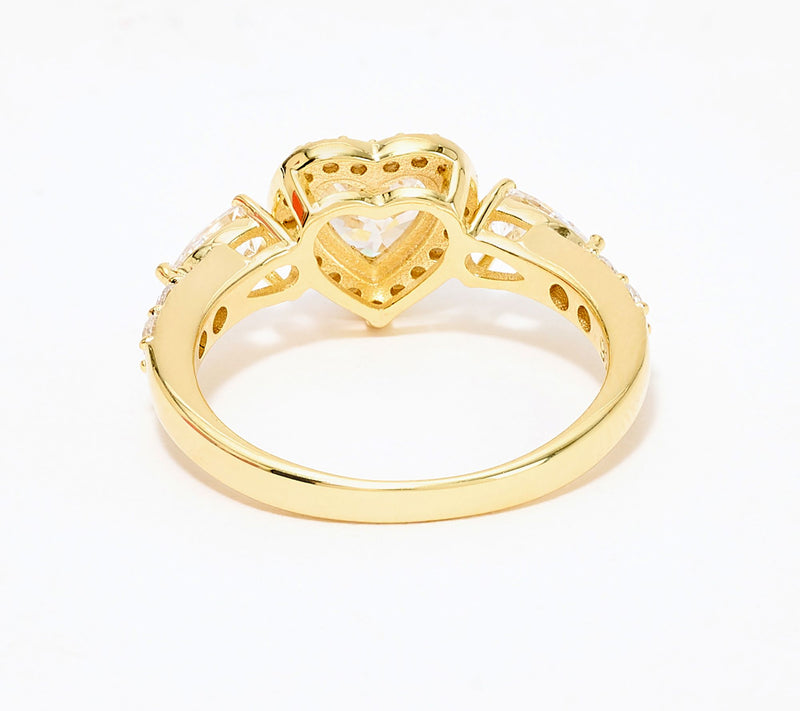 Diamonique x Kathy Levine Have a Heart Ring, Sterling Silver — View 6
