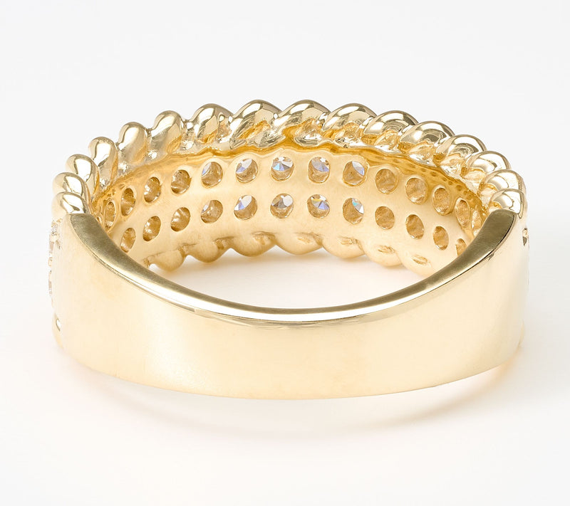 Smiling Rocks Lab Grown Diamonds 0.85 cttw Band Ring, 14k YG — View 5