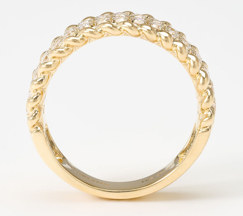 Smiling Rocks Lab Grown Diamonds 0.85 cttw Band Ring, 14k YG — View 4