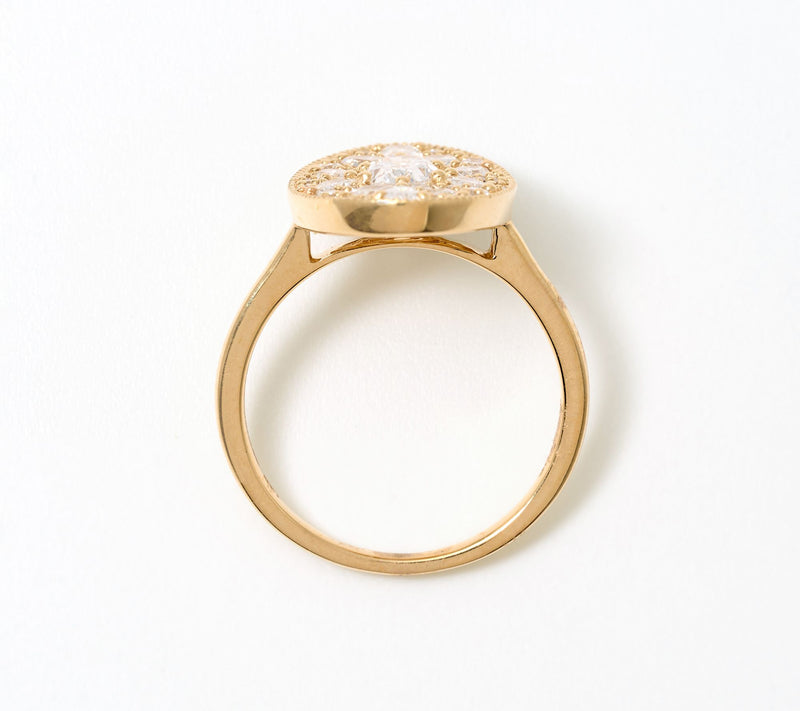 Smiling Rocks Lab Grown Diamonds 1.47 cttw Oval Cut Ring, 14K Gold — View 3
