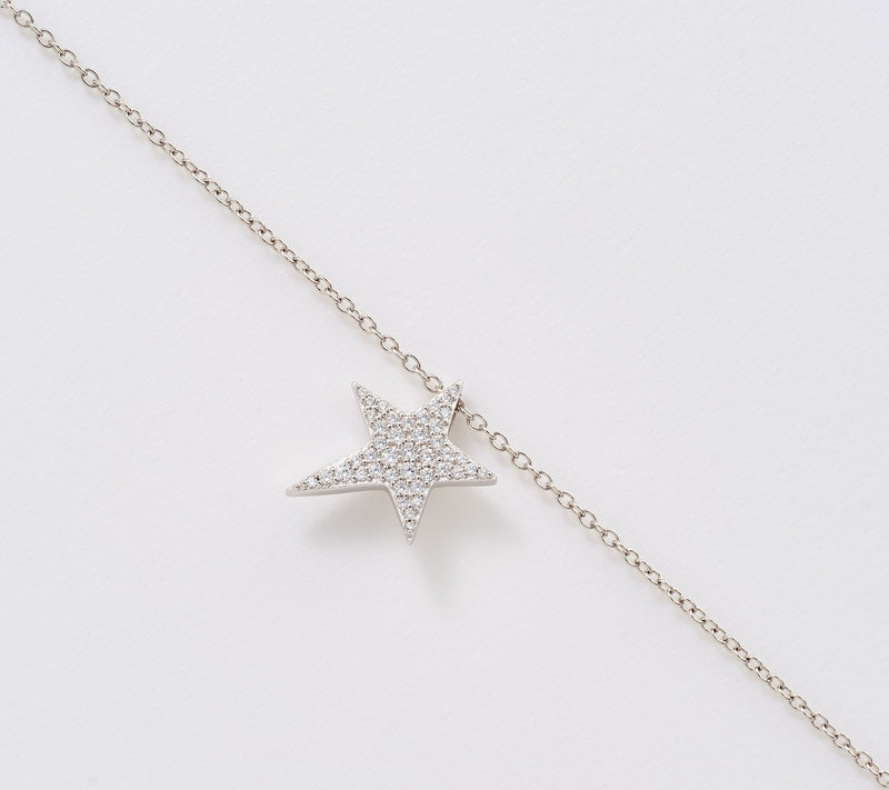 Diamonique x Jennifer Miller Mini Shooting Star Necklace, Sterling Silver — View 4