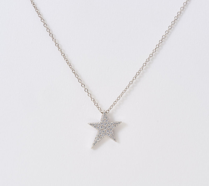 Diamonique x Jennifer Miller Mini Shooting Star Necklace, Sterling Silver — View 8