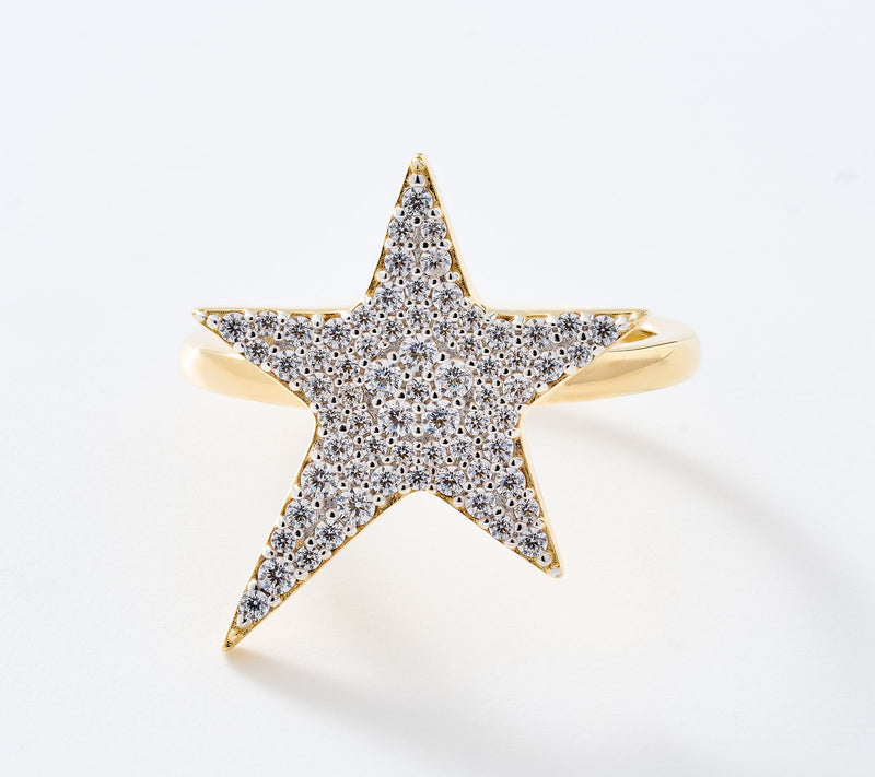 Diamonique x Jennifer Miller Shooting Star Ring, Sterling Silver — View 4